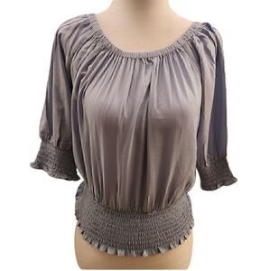 Bombay Paisley boho dusky grey/purple top size small